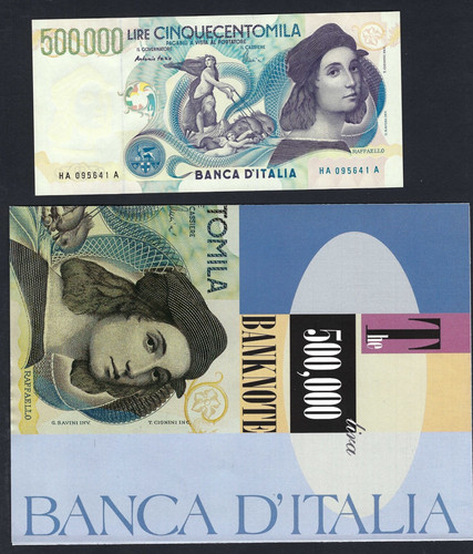 500000 lire raffaello sanzio - 500000,
