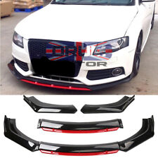 Per Audi A4 B8 S4 RS6 kit corpo spoiler labbro inferiore paraurti anteriore nero rosso