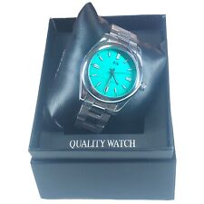 Orologio Automatico Meccanico Da Polso UOMO FULL SET AZZURRO CORDA INOX Sigilli