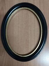 Cornice IN LEGNO MDF OVALE 048MO NERO FILO ORO largh.3 H.2.7 BATT.1 CM