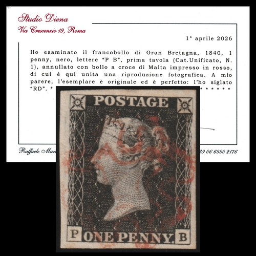 1840 gran bretagna penny black - gran,