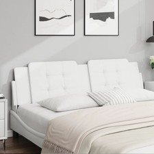 vidaXL Cuscino Testiera Bianco