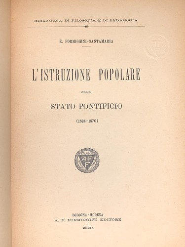 Formiggini santamaria - formiggini-santamaria, (dedica)