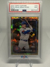 2024 Topps Chrome Sapphire  Gold /50 Pete Crow-Armstrong ROOKIE #407 PSA 9 Cubs