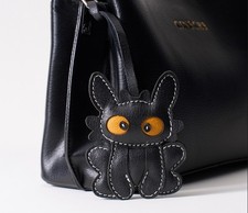 Portachiavi portachiavi portachiavi in vera pelle fatto a mano borsa mostro accessori