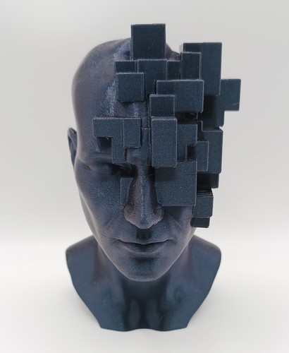 Busto surrealista glitch head - glitch,
