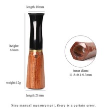 Portapunte Per Sigari In Palissandro Bocchino Per Sigari 9mm Calibro 30 Anello