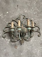 Lampadario Antico Legno e Ferro Artigianato Fiorentino