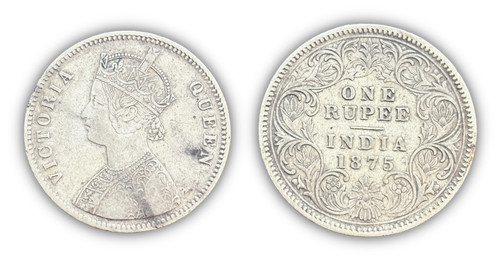 Moneta argento 1875 - argento, rupia