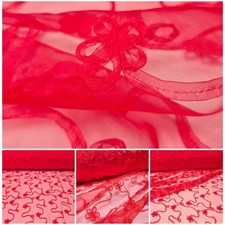 Organza Tessuto Rosso Nobile