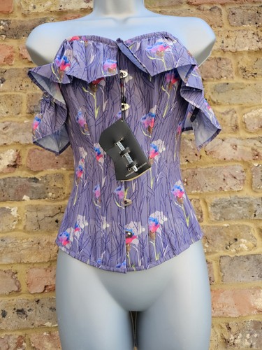 Corsetto story viola floreale - story,