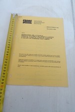 trattore Same bollettino modifica morsettiera Laser 100 110 150 Galaxy 1984