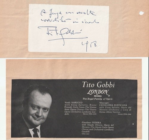 Opera legend baritone tito - opera,