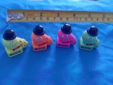 x4 GOMME GOMMINE da COLLEZIONE Vintage ERASER Anni '80s COPRIPENNA BRUCO BOOKS !