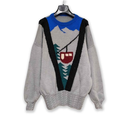 Maglione vintage grigio - maglione, a
