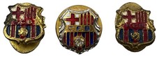 BARCELLONA Football Club 3 VECCHIE SPILLE DISTINTIVI RARI VINTAGE
