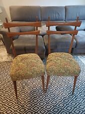 Coppia Sedie Liberty Epoca 900 Legno Faggio Imbottite Ex Novo Particolari