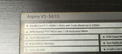 Ricambi notebook aspire - aspire, v5