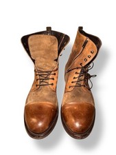 Scarpe Stivali Originali Pantanetti 43 Uomo In Pelle Marrone