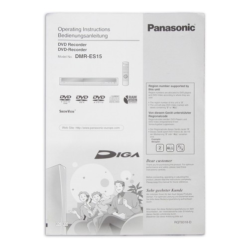 Panasonic dmr es15 - dmr-es15, di