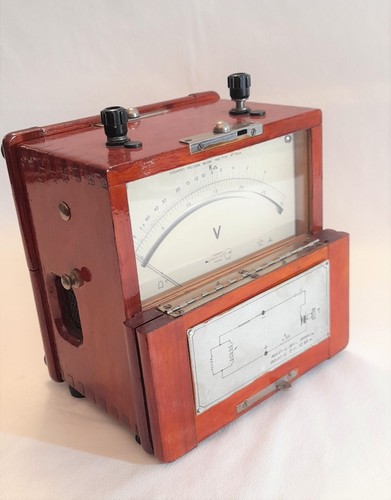 Voltmetro vintage legno - vintage,