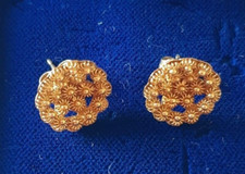 ORECCHINI A LOBO IN FILIGRANA SARDA IN ORO GIALLO 18 KT