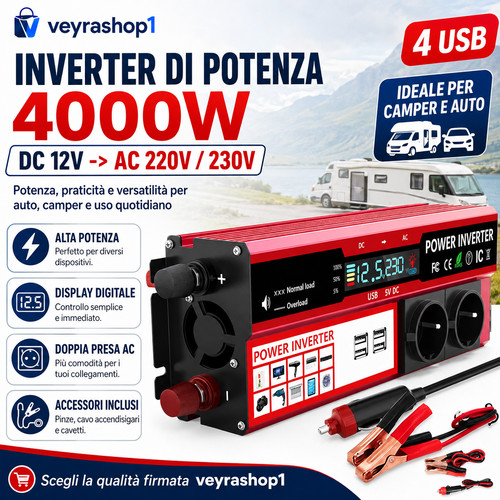 Inverter 12v 4000w onda - ,
