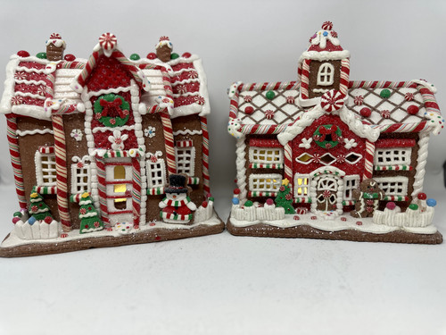 Lighted gingerbread house - gingerbread,