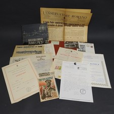 Lotto di documenti vari, cartoline, libretti religiosi, Azione Cattolica