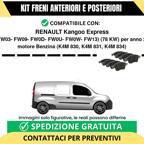 Pastiglie freno ant - pastiglie, +