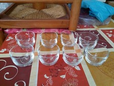 Set 8 coppette dessert gelato macedonia vintage anni 70.