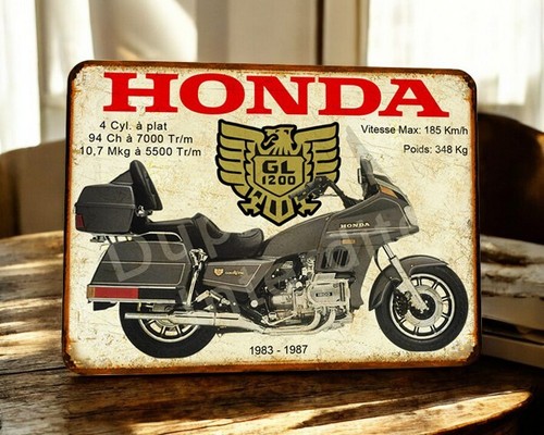 Plaque métal vintage honda - métal,