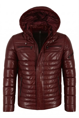Dark red giacca - red, pelle