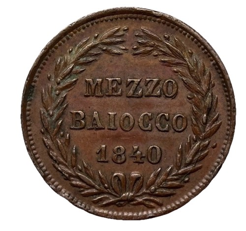 Mezzo baiocco roma 1840 - roma,