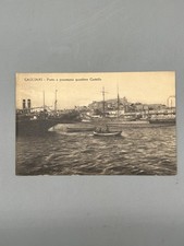 CARTOLINA CAGLIARI PORTO E PANORAMA QUARTIERE CASTELLO ANIMATA BARCA