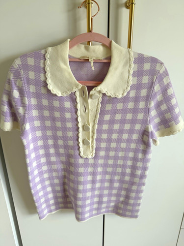Maglione maje viola bianco - maje,