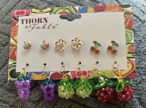 Set orecchini frutta - spina, e