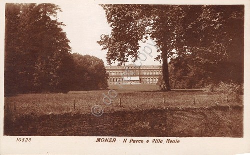 Cartolina monza parco - monza, villa