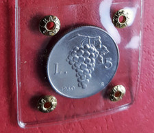 ITALIA 5 Lire 1950 Uva KM# 89 - Prima Repubblica Italiana ( 1946 - 1950 )