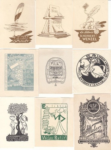 Exlibris bookplate lotto - bookplate, 9