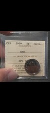 1999 canada cent coin iccs - canada, 5