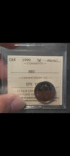 1999 canada cent coin - coin, iccs