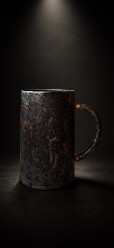 Tazza scultorea metallo - tazza, in