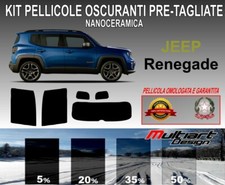 KIT PELLICOLE OSCURANTI VETRI JEEP RENEGADE nanoceramica antigraffio