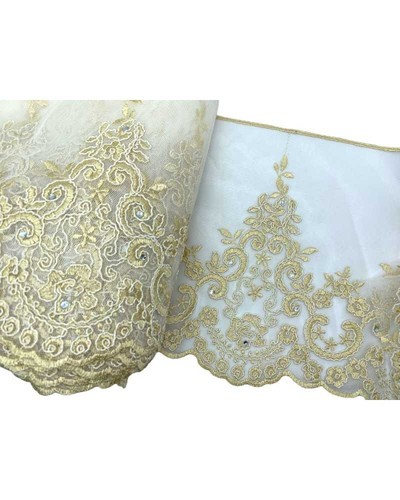 Passamaneria pizzo tulle - 50, cm