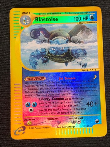 Pokemon blastoise 165 - blastoise, 37/165