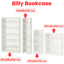 IKEA BILLY Libreria Scaffale Regolabile Portaoggetti Bianco - Più Misure