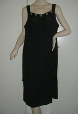 VESTITO ABITO SENZA MANICHE 100% LINO NERO BARALDI TAGLIA 50 LEGGI LE MISURE