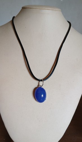 Ciondolo agata blu vintage