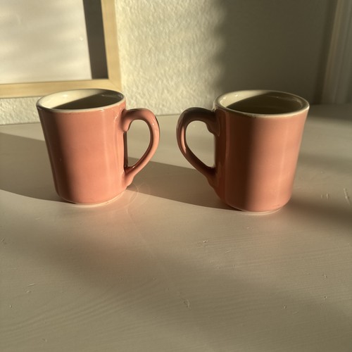 Tazza vintage rosa pesante - (2),